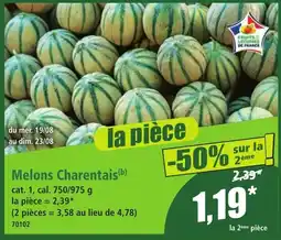 Norma Melons Charentais offre