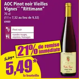 Norma Rittimann Pinot noir Vieilles Vignes offre