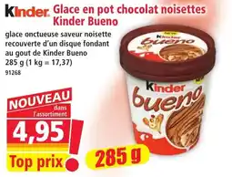 Norma Kinder Glace en pot chocolat noisettes offre