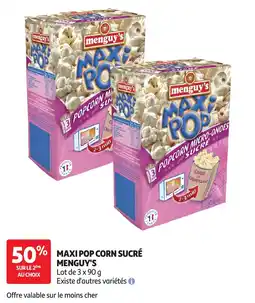 Auchan MENGUY'S MAXI POP CORN SUCRÉ offre