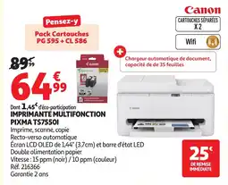 Auchan Canon IMPRIMANTE MULTIFONCTION PIXMA TS7550I offre