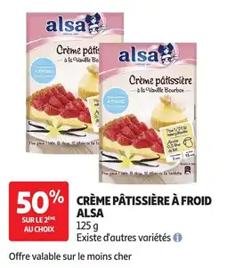 Auchan Alsa crème pâtissière a froid offre
