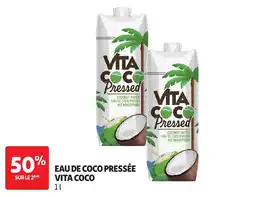 Auchan Vita coco eau de coco pressée offre