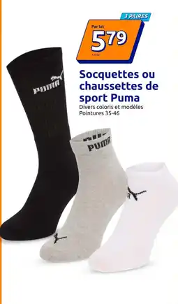 Action Puma Socquettes ou chaussettes de sport offre