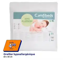 Action Comfibeds Oreiller hypoallergénique offre