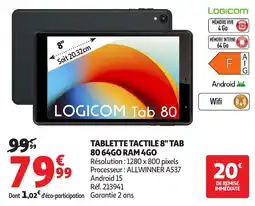 Auchan LOGICOM Tab 80 offre