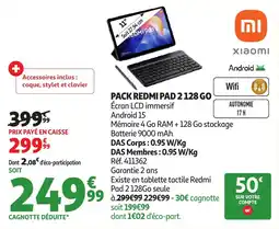 Auchan Xiaomi redmi pad 2 128 go offre
