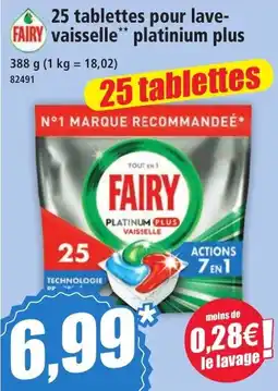 Norma FAIRY tablettes pour lave-vaisselle platinum plus offre
