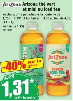 Norma AriZona thé vert et miel ou iced tea offre