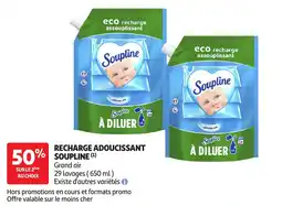 Auchan Soupline recharge adoussant offre