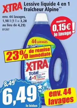 Norma XTRA Lessive liquide 4 en 1 fraîcheur Alpine offre