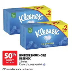 Auchan Kleenex BOITE DE MOUCHOIRS offre
