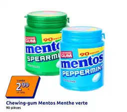 Action Mentos Chewing-gum Menthe verte offre