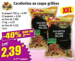 Norma Ardilla Cacahuètes en coque grillées offre