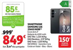 Auchan Samsung s26 smartphone 256go noir offre