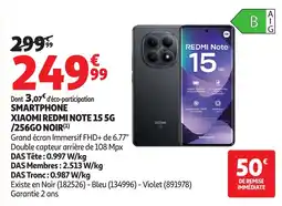 Auchan XIAOMI REDMI NOTE 15 5G offre