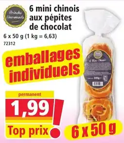 Norma Patisserie Germaine 6 mini chinois aux pépites de chocolat offre