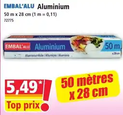 Norma EMBAL'ALU Aluminium offre