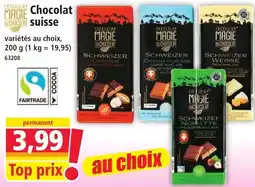 Norma Magie du Chocolat Chocolat suisse offre