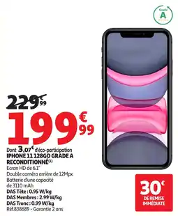 Auchan IPHONE 11 128GO GRADE A offre