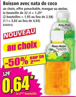 Norma Mogu Mogu Boisson avec nata de coco offre