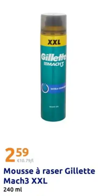 Action Gillette Mousse à raser Mach3 XXL offre