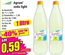 Norma Agrum' soda light offre