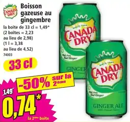 Norma CANADA DRY Boisson gazeuse au gingembre offre