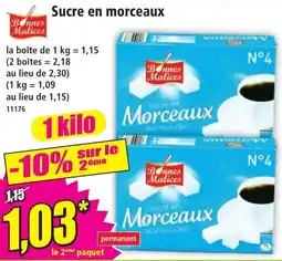Norma Bonnies Malices Sucre en morceaux offre