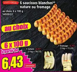Norma SAUCISSES BLANCHES offre