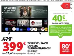 Auchan SAMSUNG TV LED 58" / 146CM offre