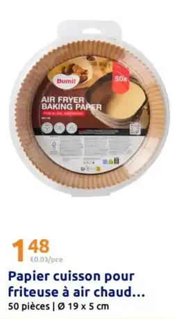 Action Dumil Papier cuisson pour friteuse à air chaud offre