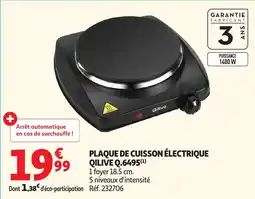 Auchan Qilive PLAQUE DE CUISISON ÉLECTRIQUE offre