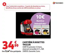 Auchan Tassimo cafetière à dosettes offre