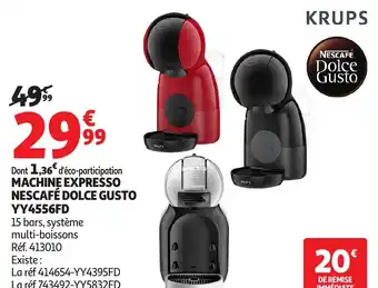 Krups machine expresso nescafé dolce gusto yy4556fd