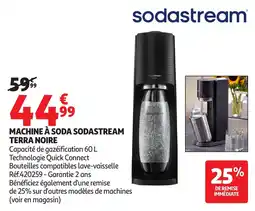 Auchan Sodastream Machine à soda Terra noire offre