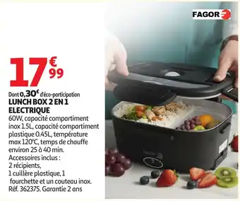 FAGOR LUNCH BOX 2 EN 1 ELECTRIQUE