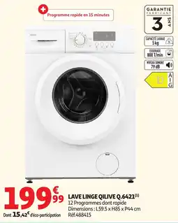 Auchan QILIVE LAVE LINGE Q.6421 offre