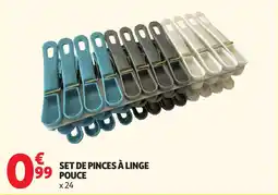 Auchan SET DE PINCES À LINGE POUCE offre