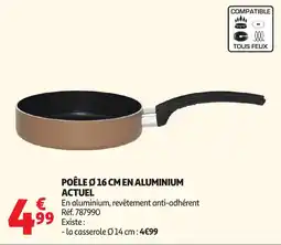 Auchan POÊLE Ø 16 CM EN ALUMINIUM offre
