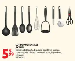 Auchan LOT DE 9 USTENSILES offre