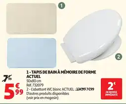 Auchan TAPIS DE BAIN À MÉMOIRE DE FORME offre