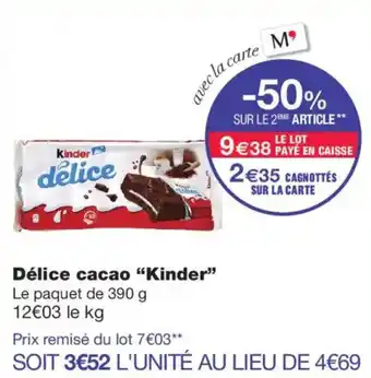 Kinder Délice cacao