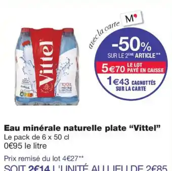 Vittel Eau minérale naturelle plate