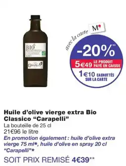 Monoprix Carapelli Huile d'olive vierge extra Bio offre