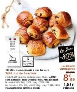 Thiriet 10 Mini viennoiseries pur beurre offre