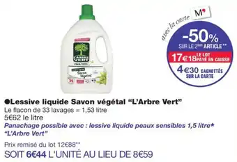 L'Arbre Vert Lessive liquide Savon végétal