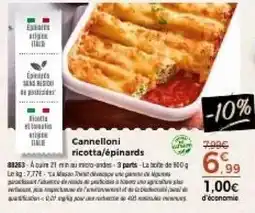 Thiriet La Maison Thieriot Cannelloni ricotta/épinards offre