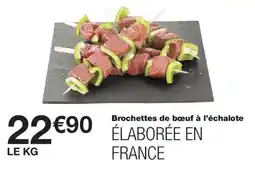 Monoprix Brochettes de bœuf à l'échalote offre