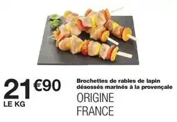 Monoprix Brochettes de rables de lapin offre